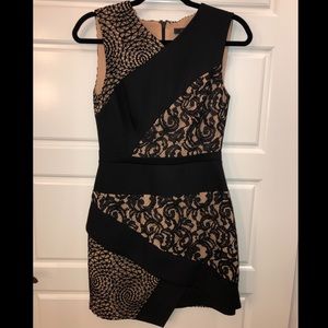 BCBG black/nude lace dress